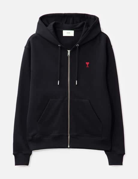 아미 Cotton Ami de Coeur Zipped Hoodie