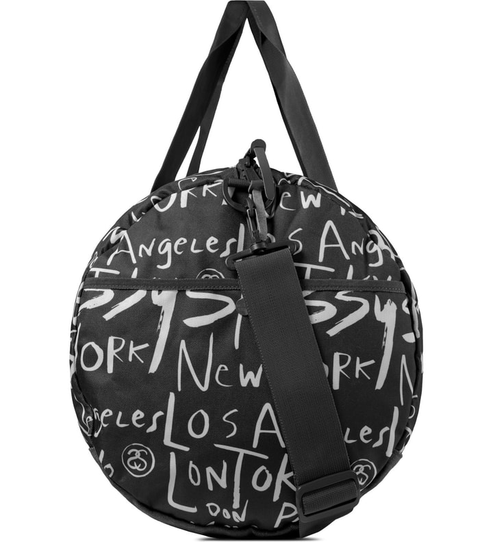Black Print Stussy x Herschel Supply Co. Cities Large Duffle Bag Placeholder Image