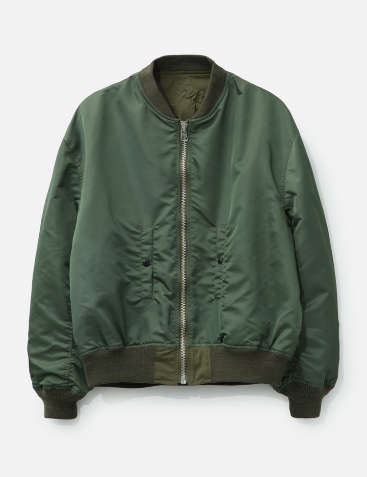 Junya Watanabe Man x Rebuild By Needles Cotton Nylon Oxford Reversible Bomber Jacket Placeholder Image