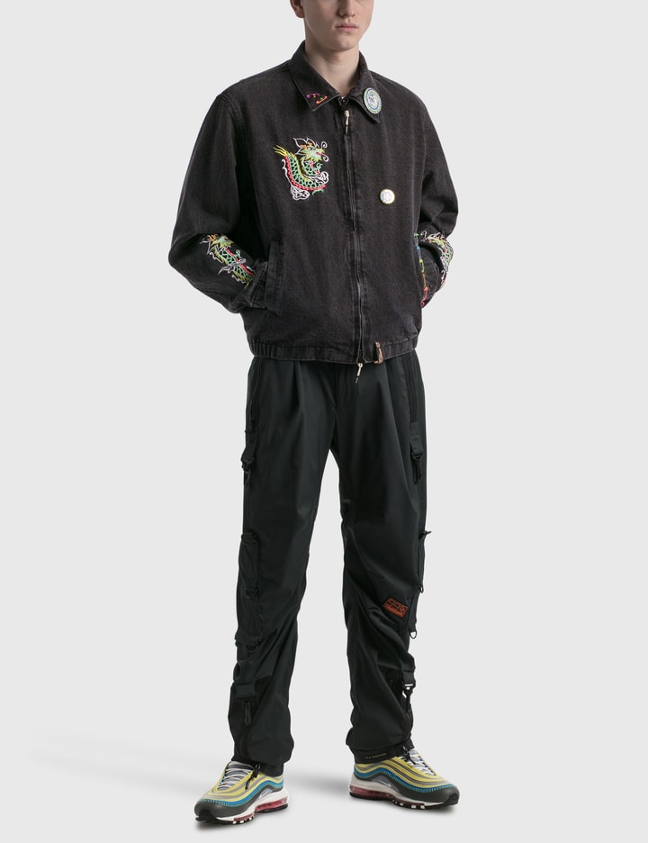 워시드 데님 용 잠바 재킷 Placeholder Image