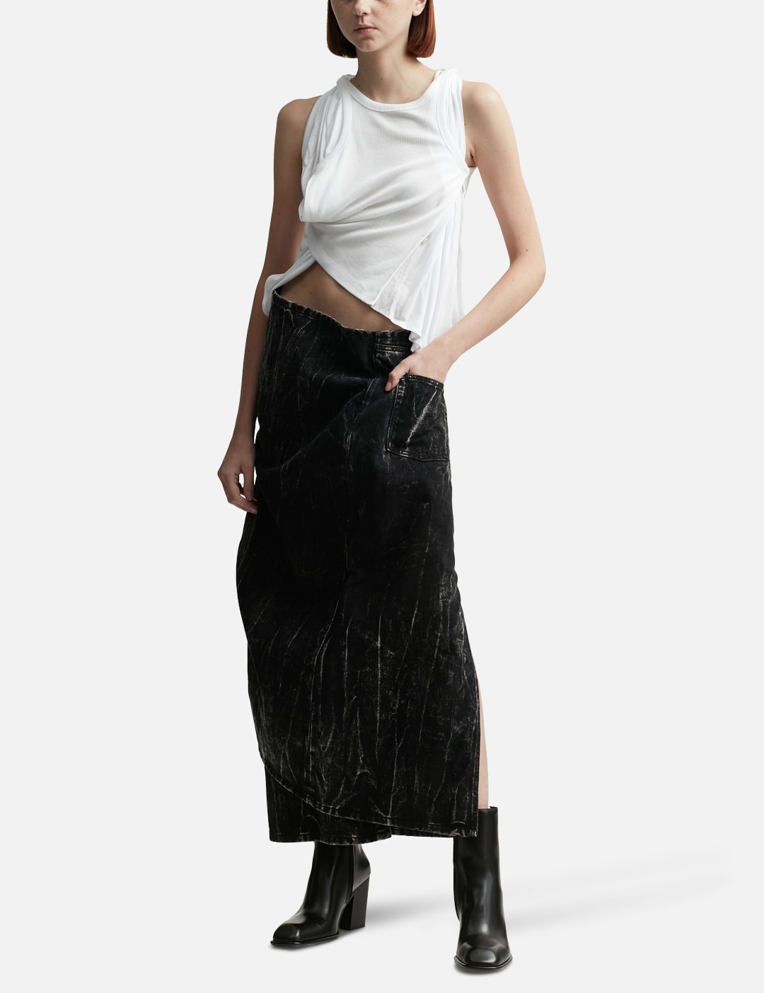 Velcro Denim Skirt view 12