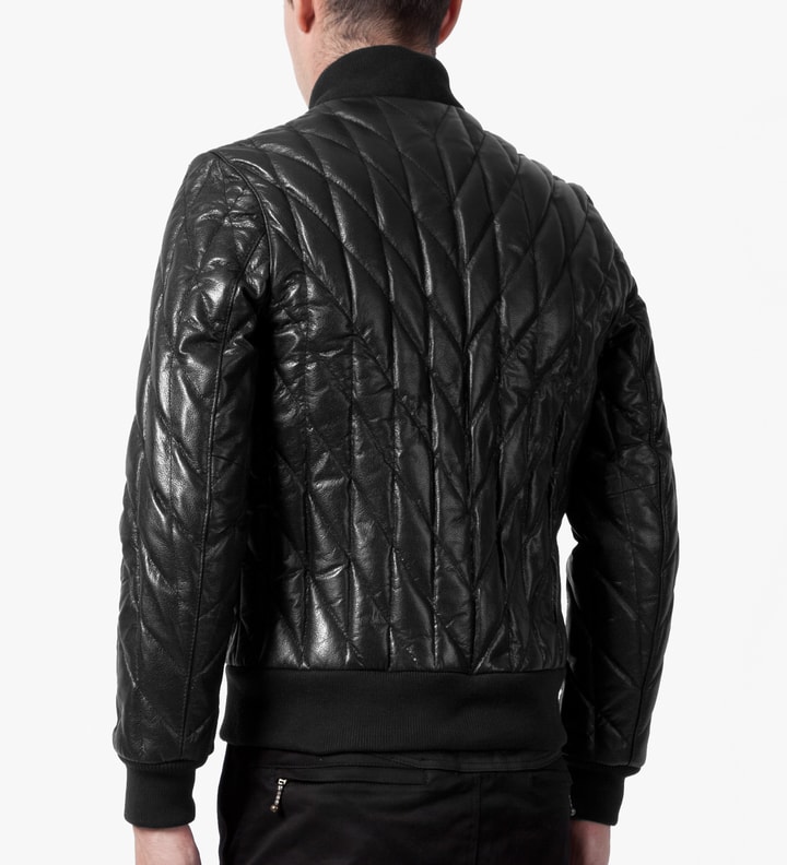 Black High Grain Diamond Bomber Jacket Placeholder Image