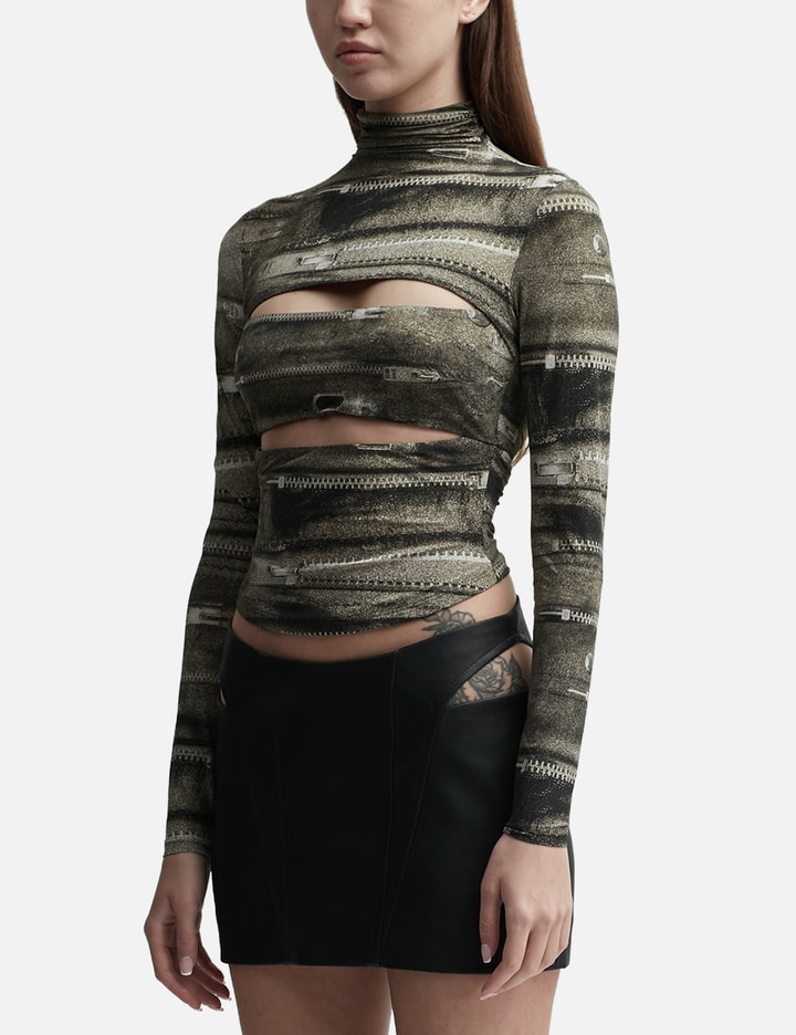 Elena Zipper Turtleneck Long Sleeve Top Placeholder Image