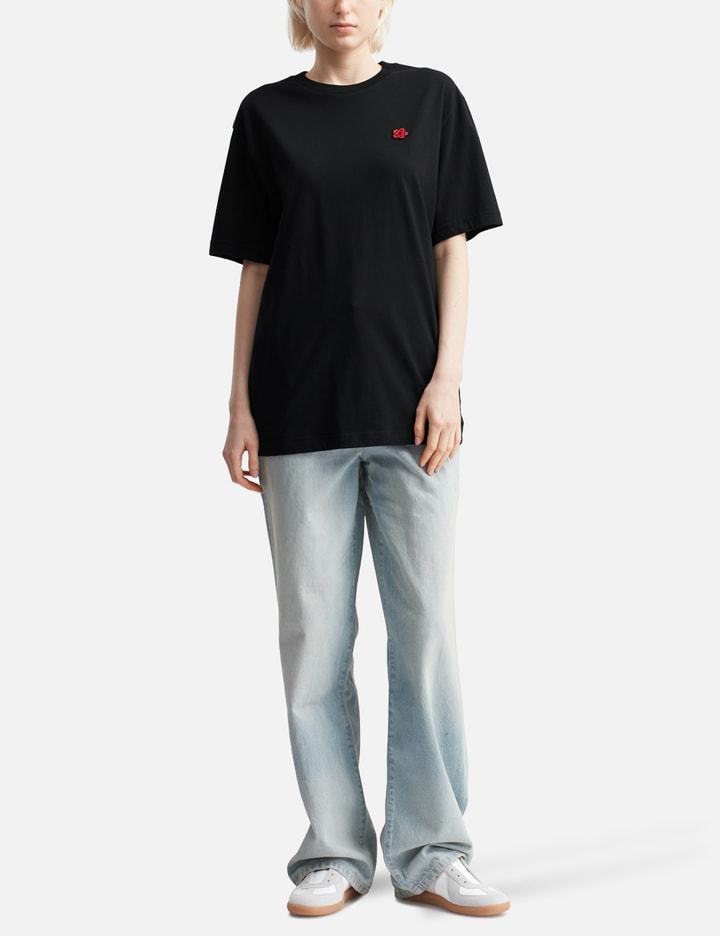'Boke Flower' Embroidered T-shirt in Cotton Placeholder Image