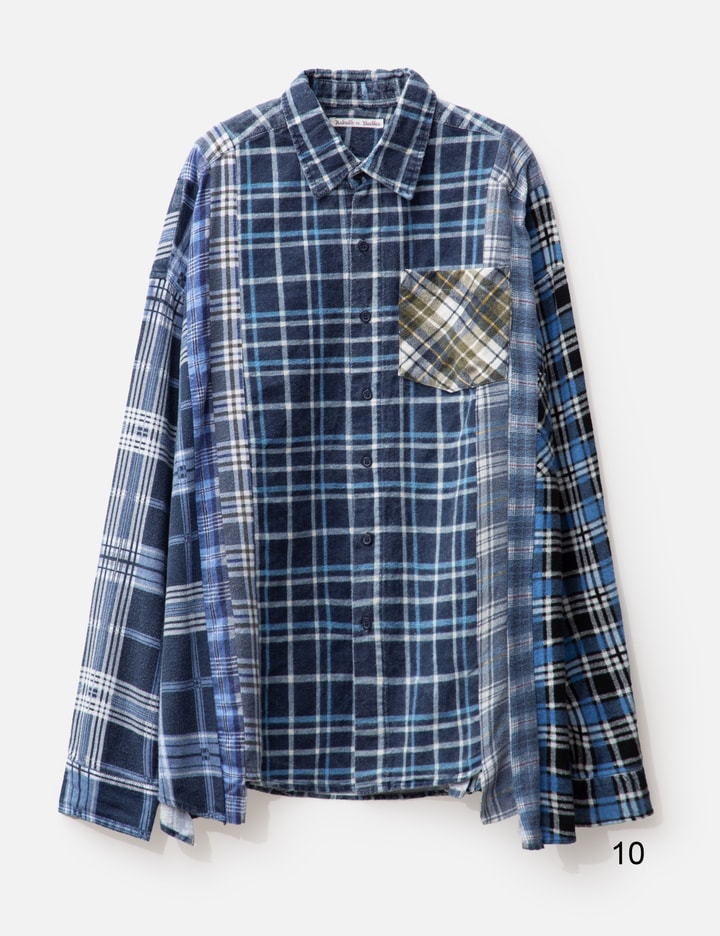 Shop Needles Flannel Shirt - 7 Cuts Wide Shirt In Multicolor