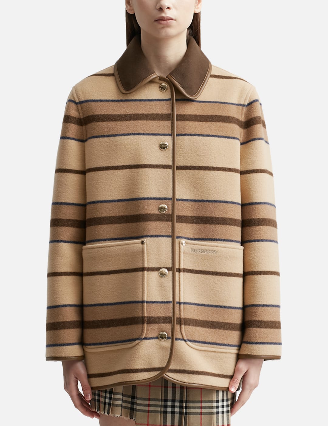 버버리 Burberry Striped Wool Jacket
