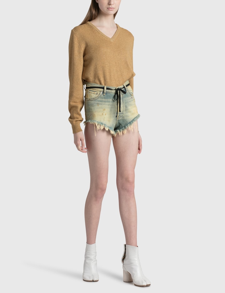 Raw-hem Denim Shorts Placeholder Image