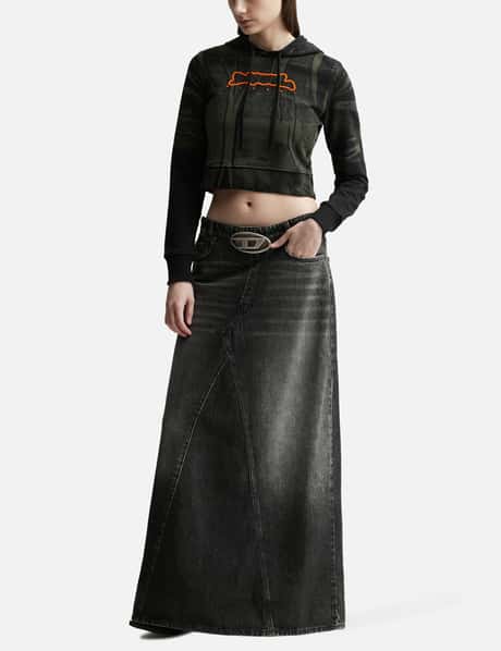 F-Slimmy-Hood T-Shirt With Crease-Effect Print view 11