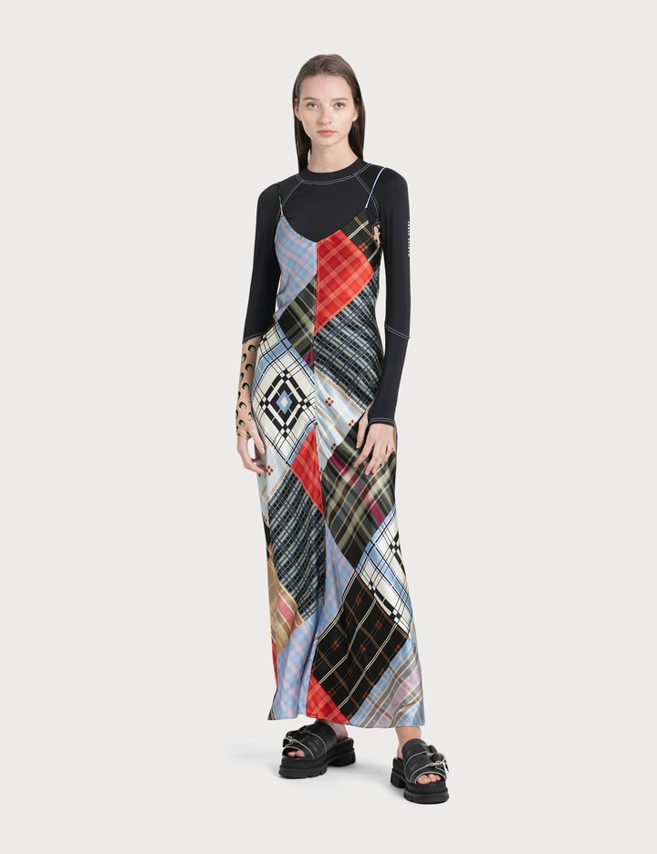 실크 스트레치 새틴 슬립 드레스 Placeholder Image