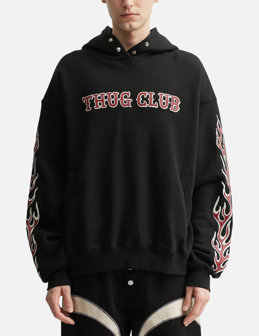 Leather Flame Hoodie view 12