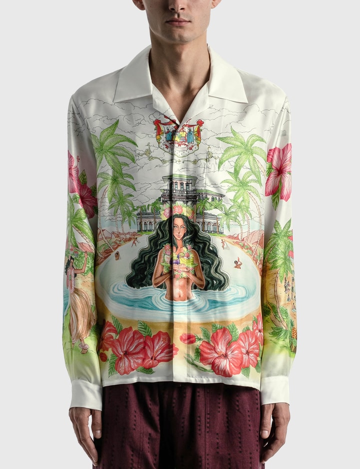 Kamehameha Printed Silk Twill Shirt Placeholder Image