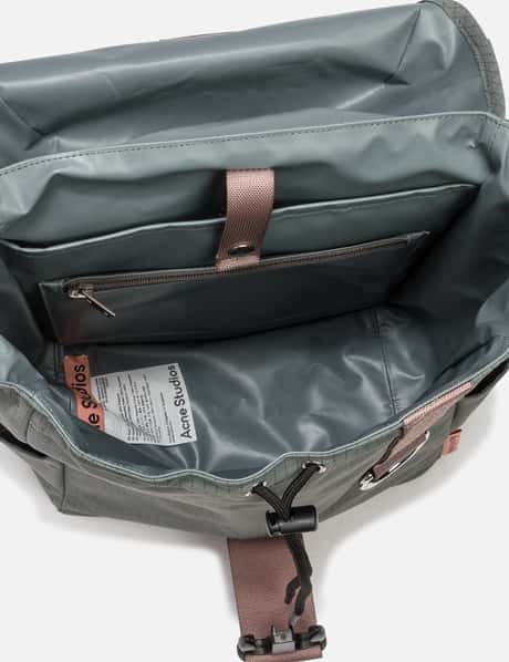 NWOT Acne Studio Ripstop Nylon Backpack in gray and pink, one size Acne Studios Fn-ux-bags000093 Dark Grey/old Pink Ripstop  main image 4
