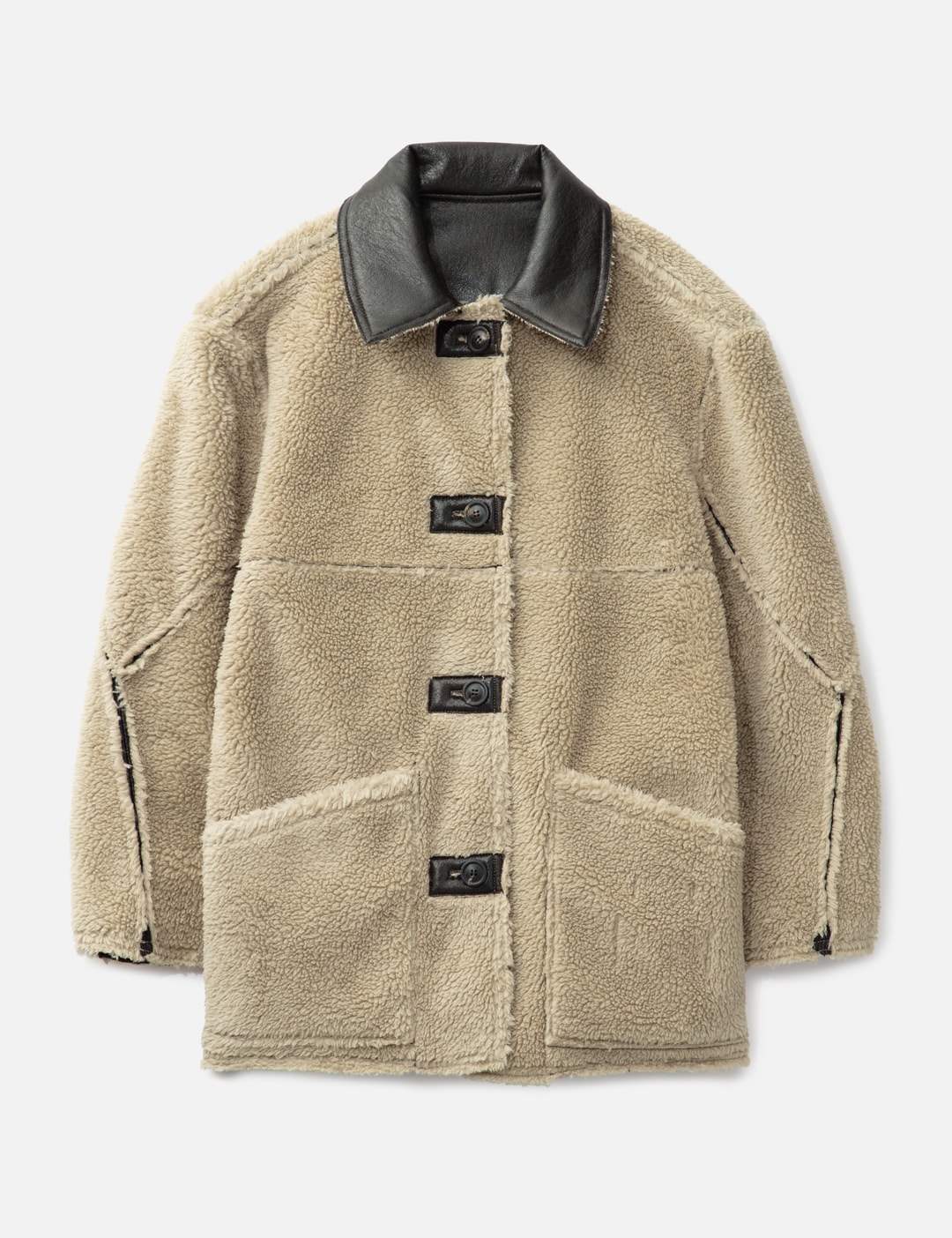 Reversible Fake Shearling Coat view 16