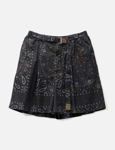 Sacai Bandana Print Shorts