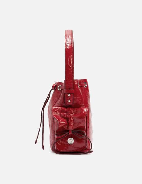 Multipocket Mini Bucket Bag Crinkled Patent view 11