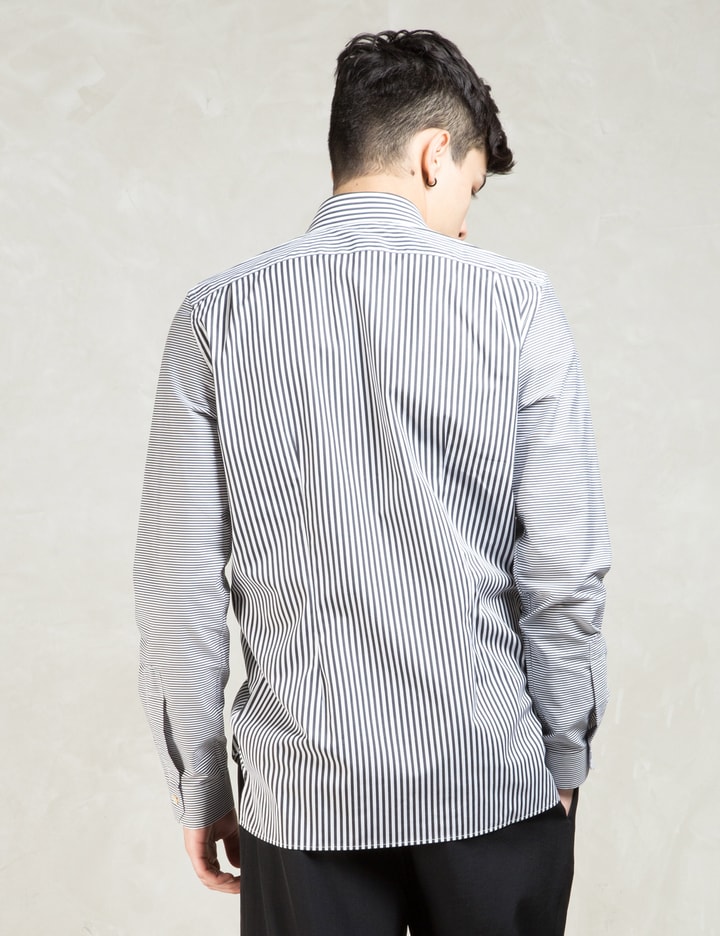 Black/white Multi Stripes Patch Formal Shirt Placeholder Image