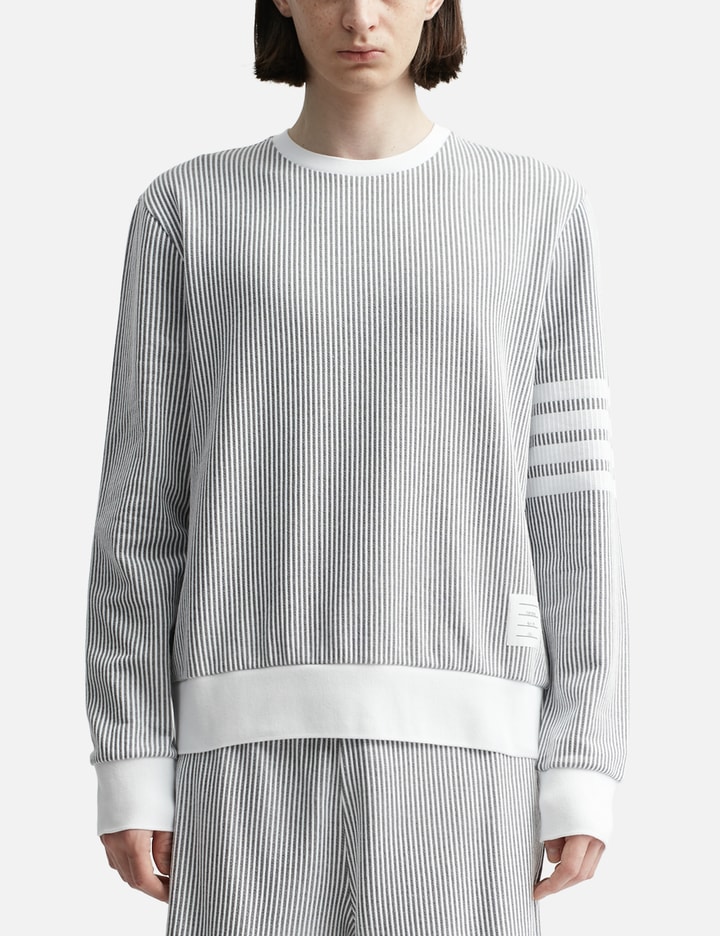 Seersucker Crew Neck Sweatshirt Placeholder Image