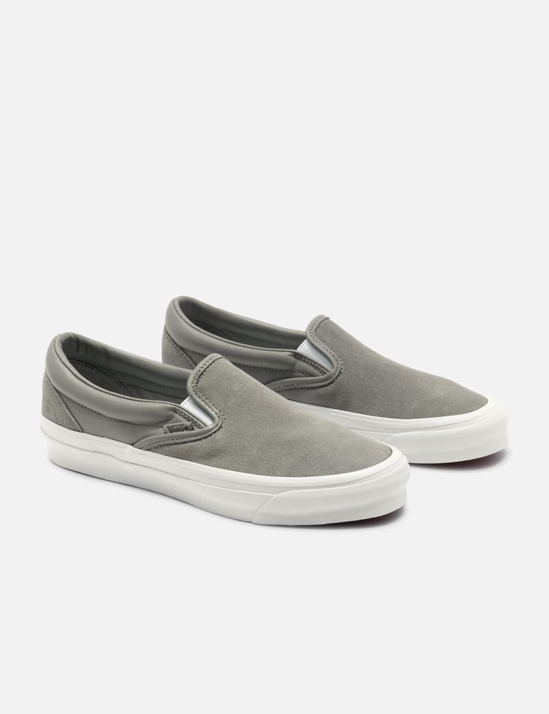 slip on vans gray