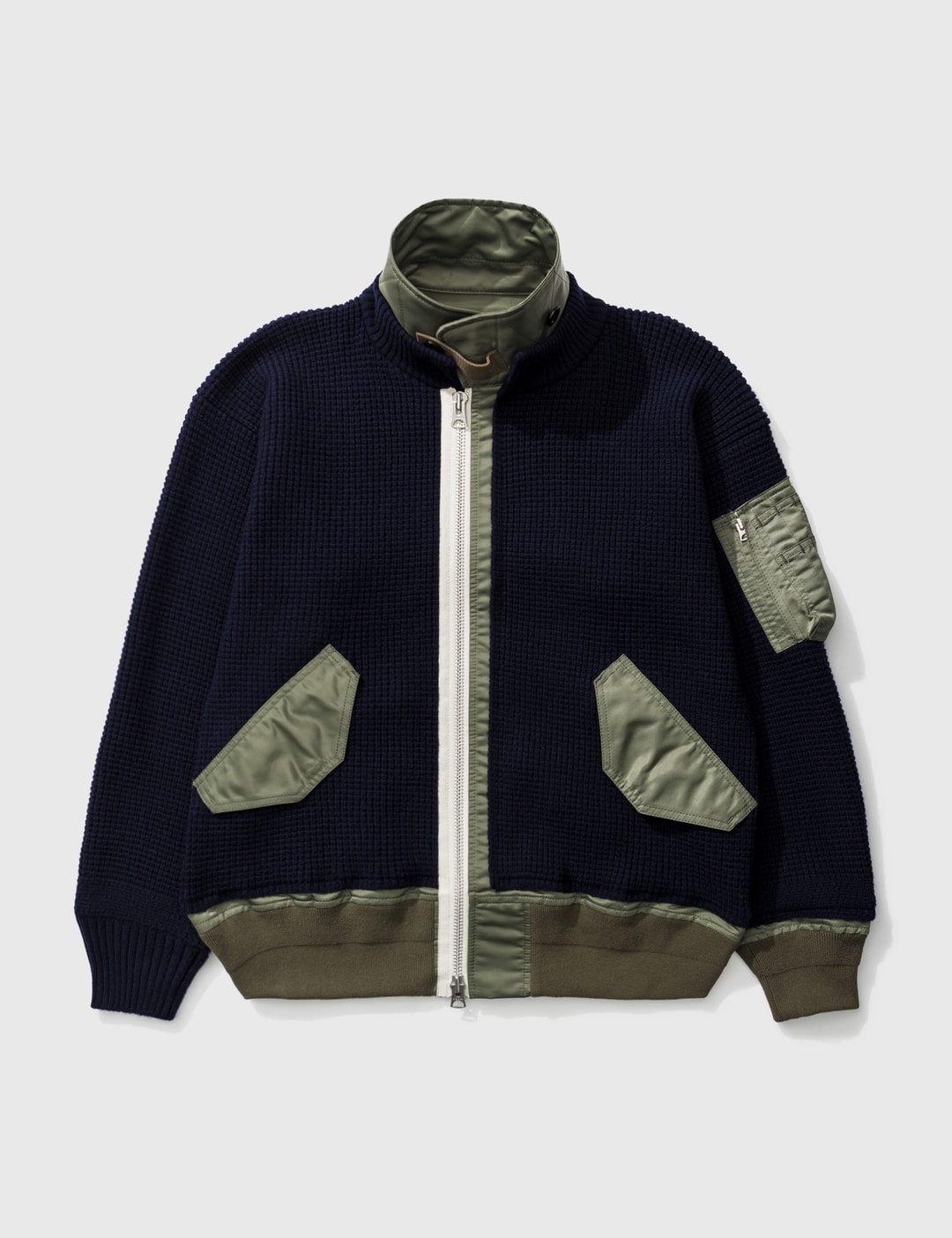 Sacai - Wool Knit Blouson | HBX - Globally Curated Fashion and  