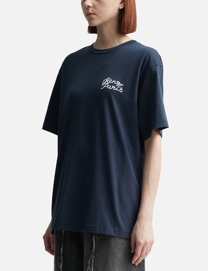 'Kenzo Heart' Oversized Embroidered T-shirt Placeholder Image