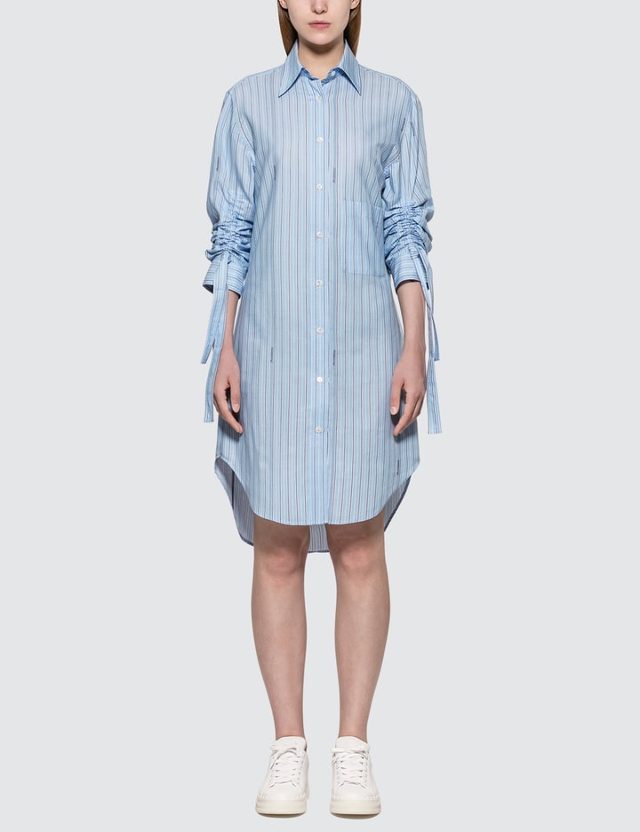 JW Anderson Gathered Sleeve Shirt Dress