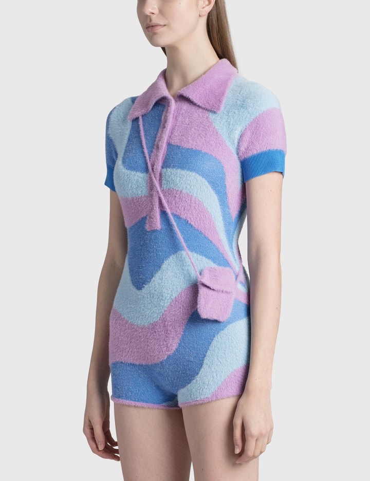 House Of Sunny Good Vibrations Abstract-pattern Knitted Body In Multicolor