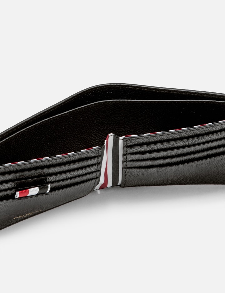 Shop Thom Browne Billfold Wallet In Pebble Grain In Black