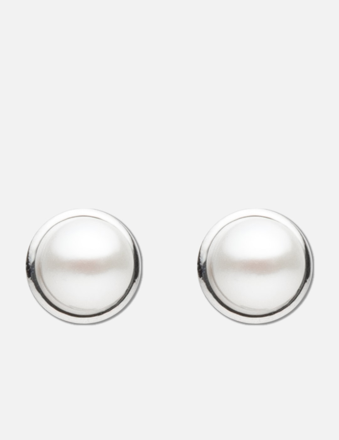 Cold White 6mm Pearl Earrings view 5