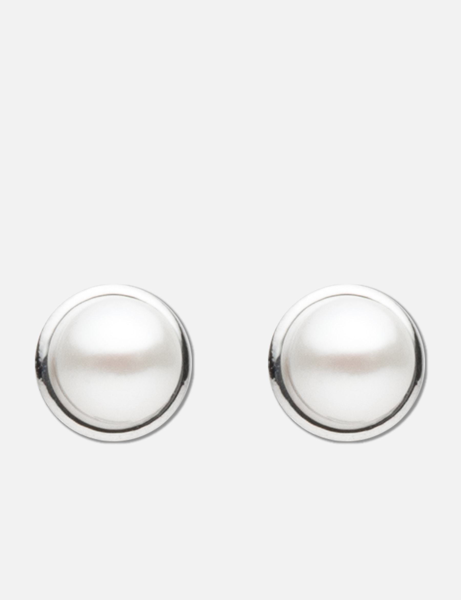 Cold White 6mm Pearl Earrings view 10