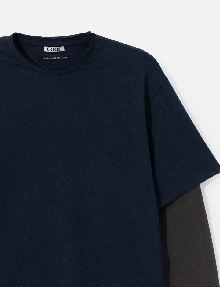 COOR Layered Mix Cut Long Sleeve T-Shirt