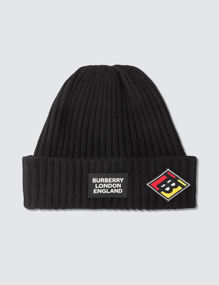 Logo Graphic Rib Knit Wool Beanie Placeholder Image