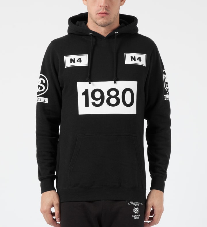 Black 1980 Stripe Hoodie Placeholder Image