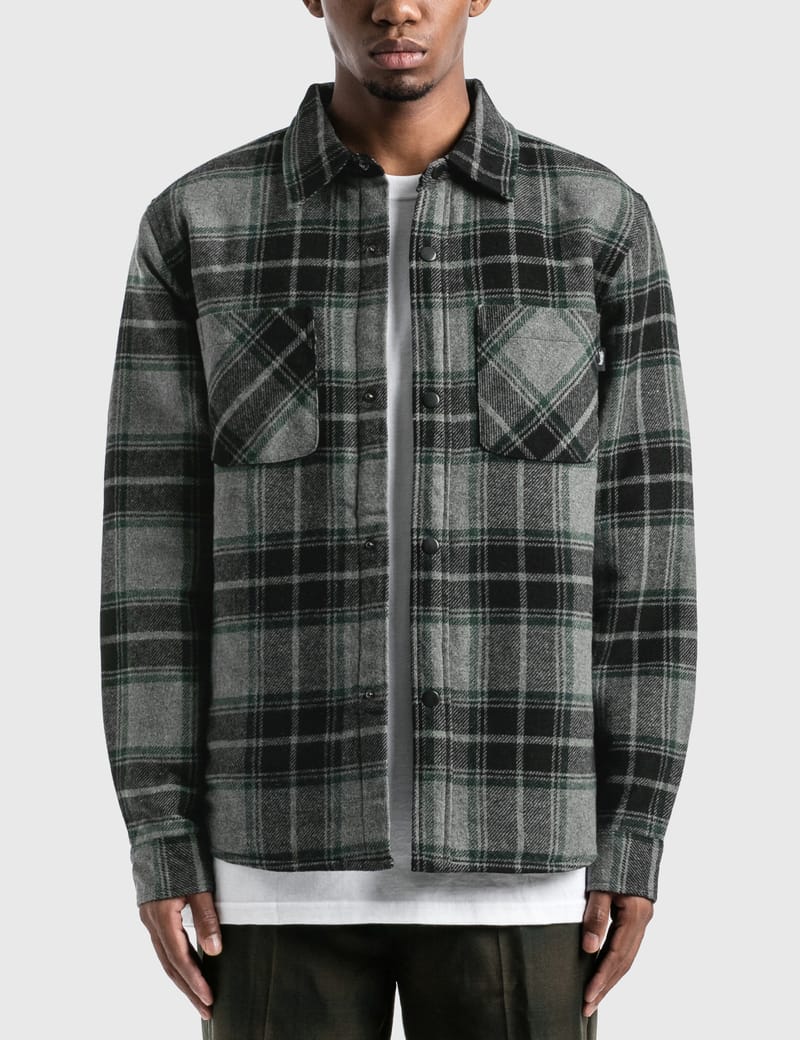 stussy max plaid quilted shirt