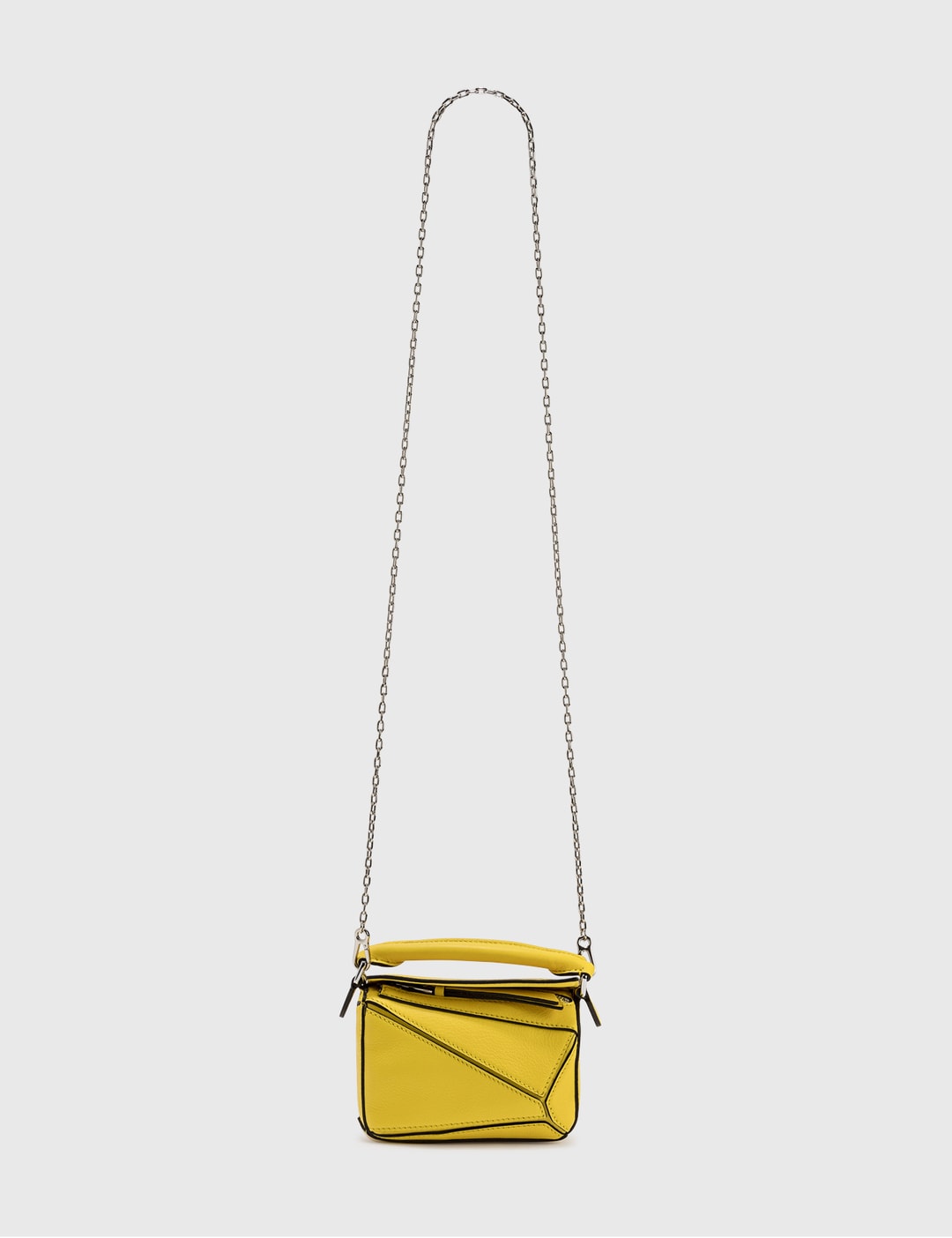 Loewe Puzzle Nano Leather Shoulder Bag In Yellow