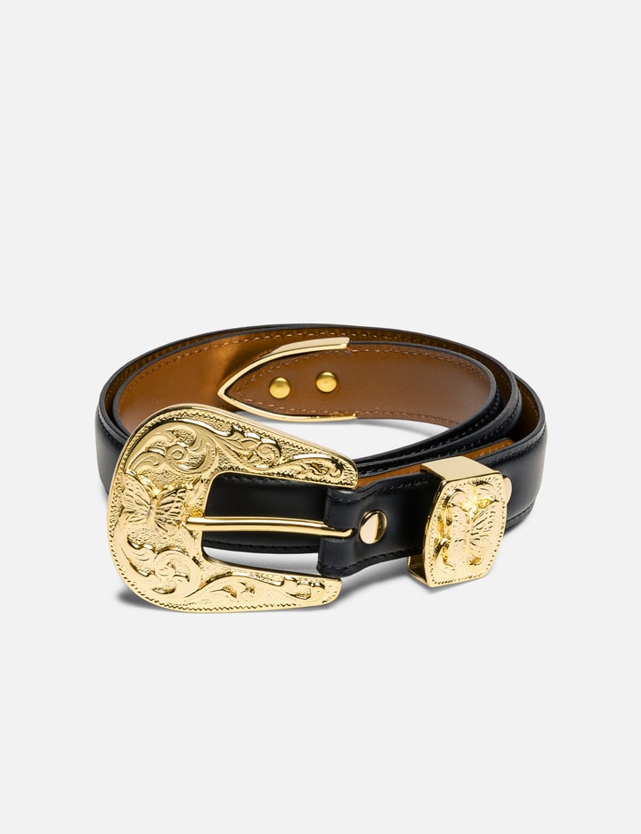 Needles Papillon Western Tip Belt - Steer Leather