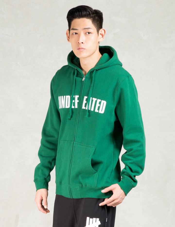 Green Undefeated Split Zip Hoodie Placeholder Image