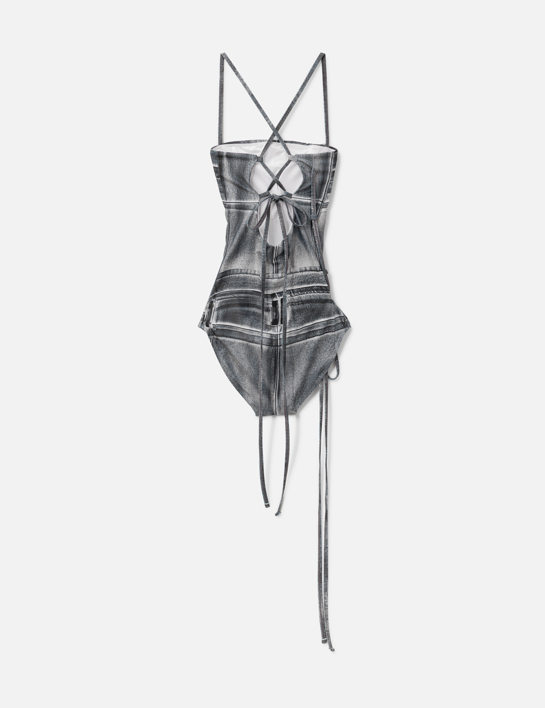 Denim Printed Swimsuit view 17