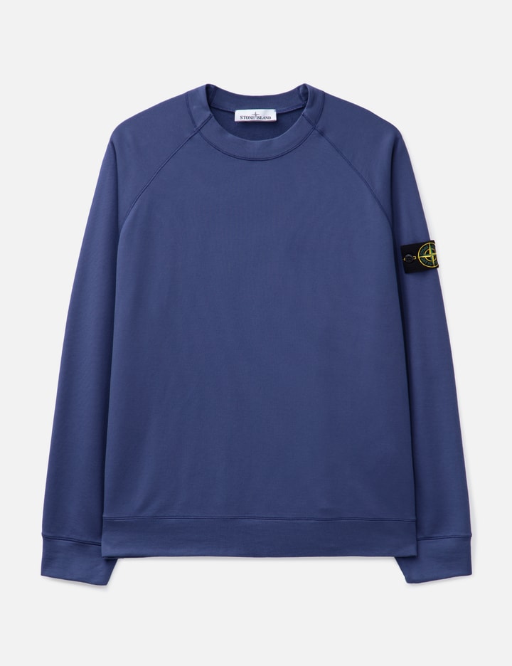 Stone Island Light Cotton Fleece Sweatshirt In Purple