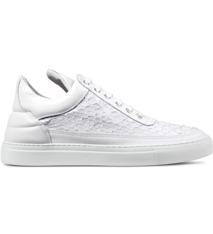 White Python Low Top Sneakers Placeholder Image