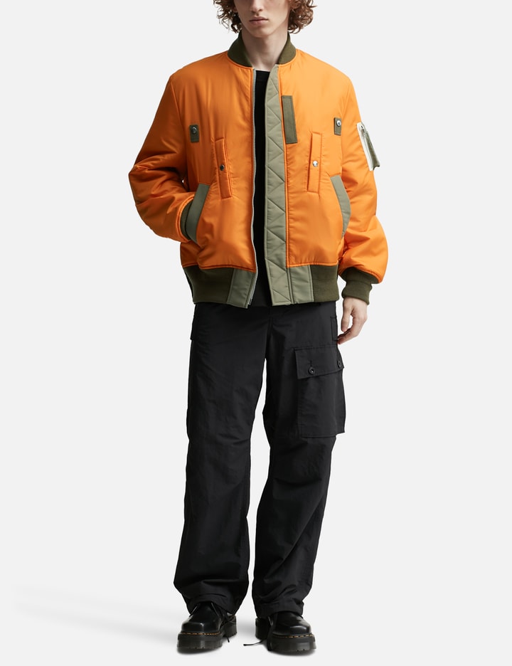 Shop Sacai Nylon Twill Workwear Bomber Jacket In Orange