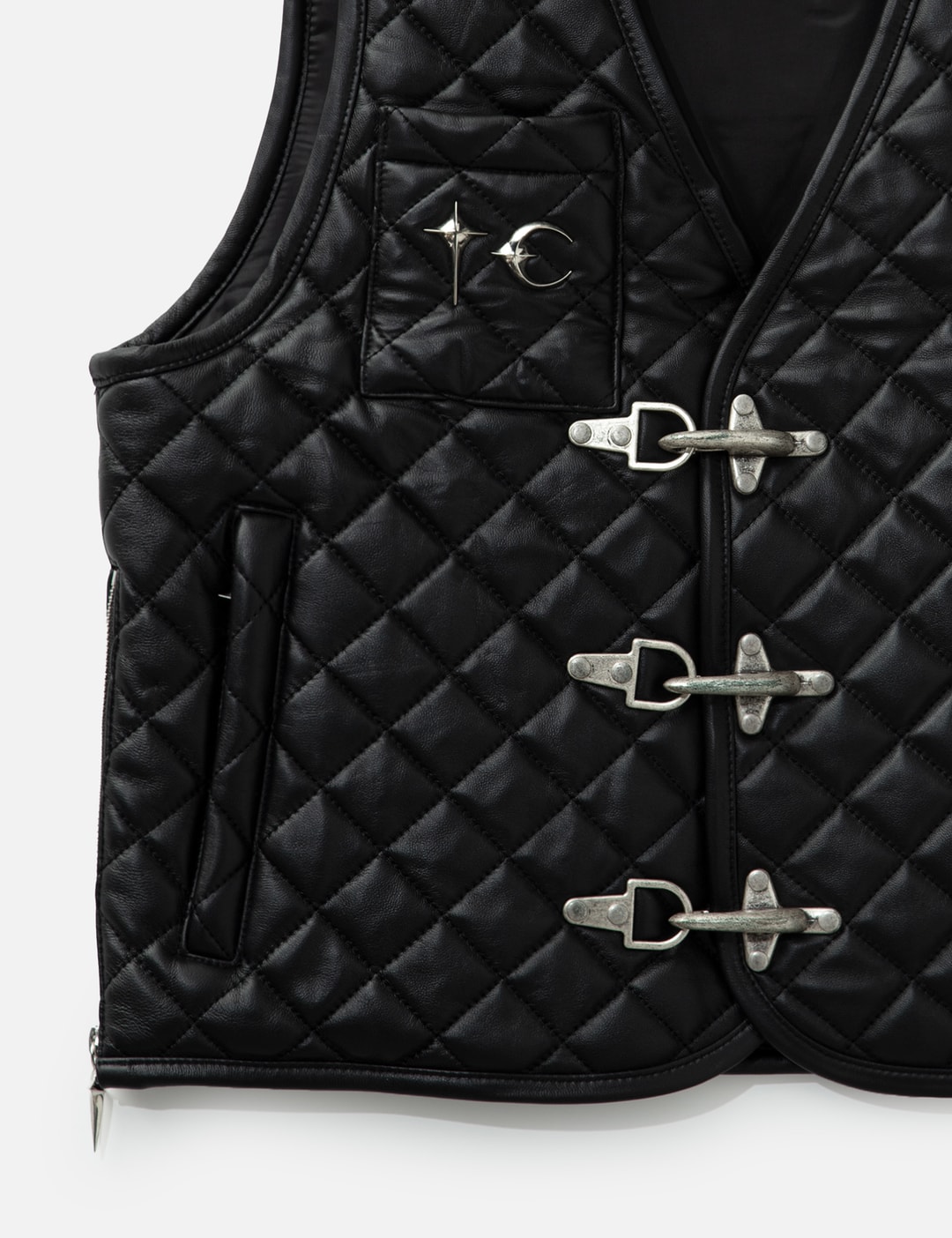 TC Bone Leather Quilted Vest view 18