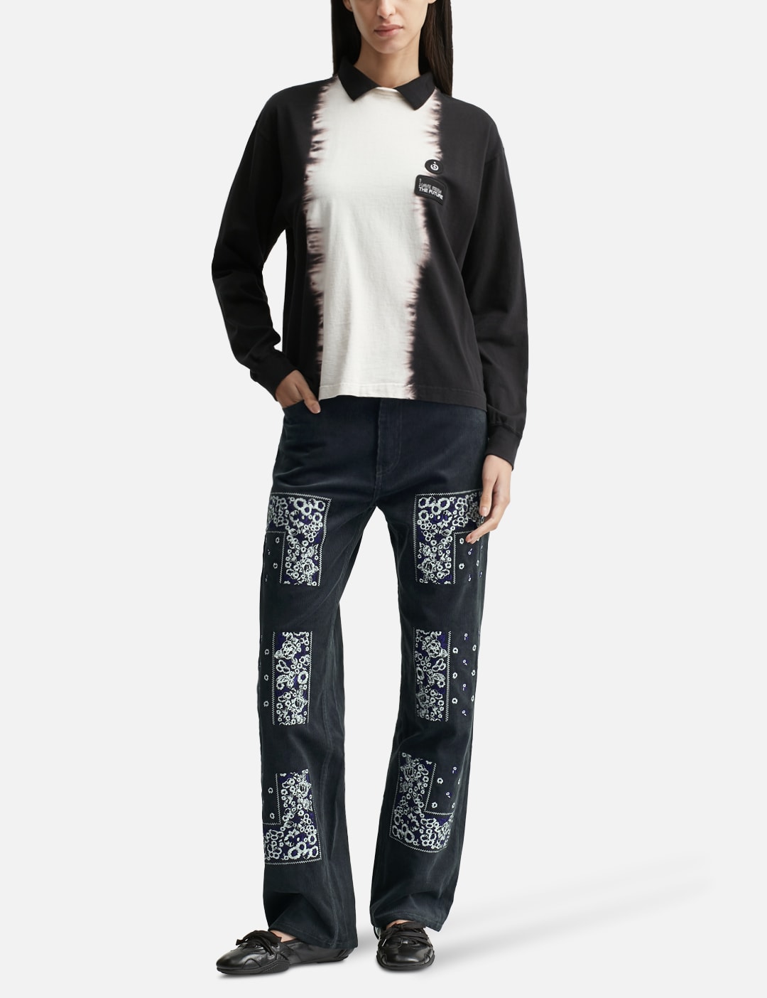 Bandana Embroidery Corduroy Pants view 16