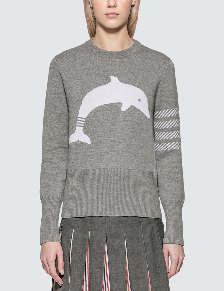 Dolphin Icon 4-Bar Crewneck Sweater Placeholder Image