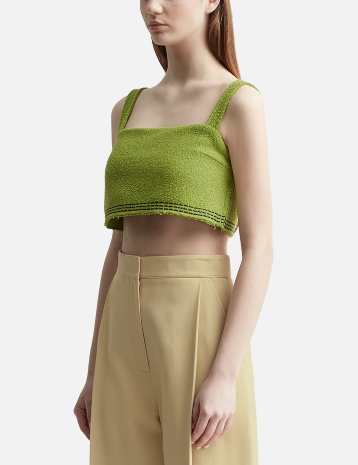 Tara Embroidery Tweed Crop Top Placeholder Image