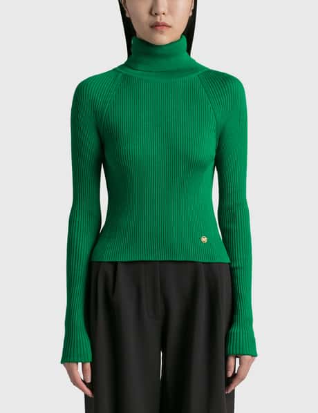 Recto Signature Open Back Detail Roll Neck Sweater