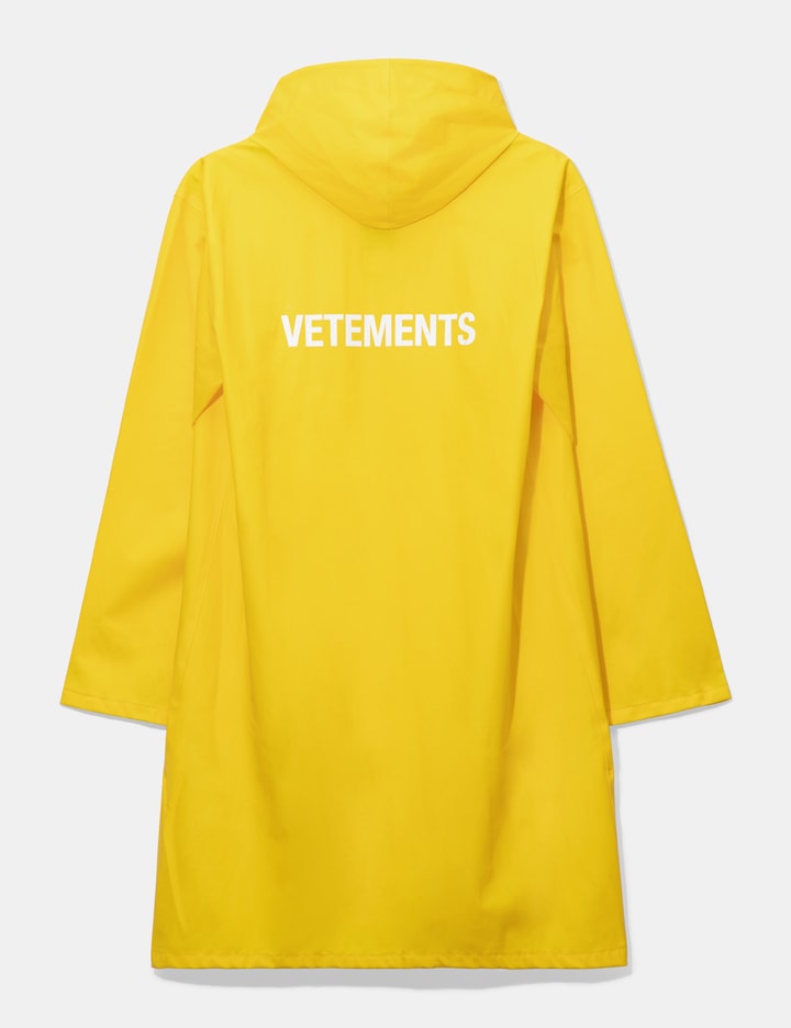Shop Vetements Oversized Raincoat In Yellow