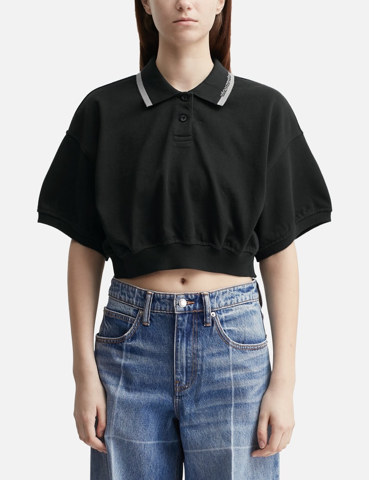 Cropped Cinched Cotton Polo Placeholder Image