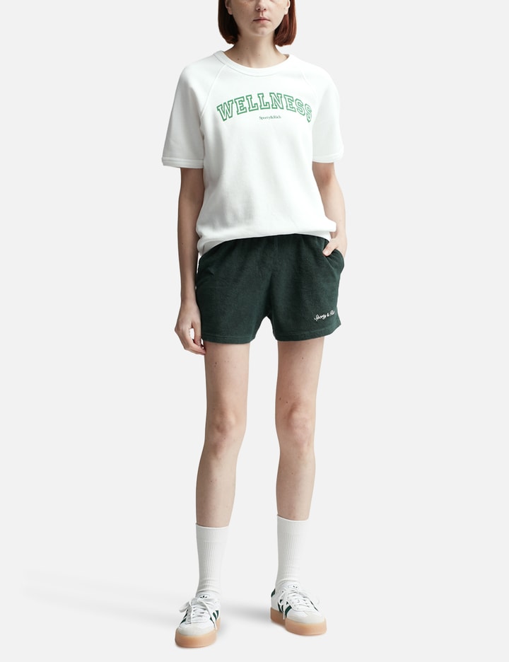 Wellness Ivy Short Sleeve Soft Crewneck White/Verde Placeholder Image