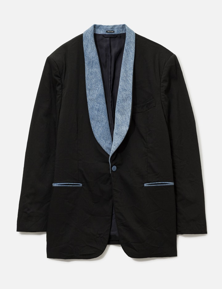 Acne Studios Denim Contrast Single-Breasted Suit Jacket
