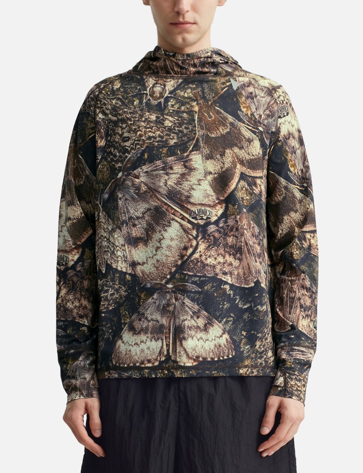 ROA Lio Upf Plus 50 Baselayer Moth Print Long Sleeve Hoodie